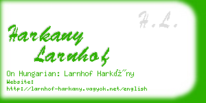 harkany larnhof business card